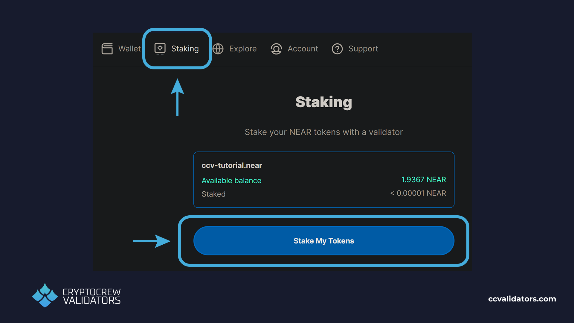 near wallet staking