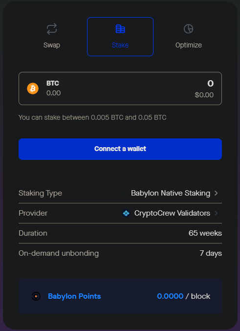 Stake your Bitcoin $BTC with CryptoCrew - Tutorial