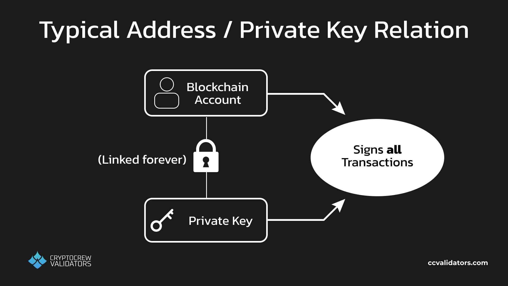Standard blockchain addresses & private keys