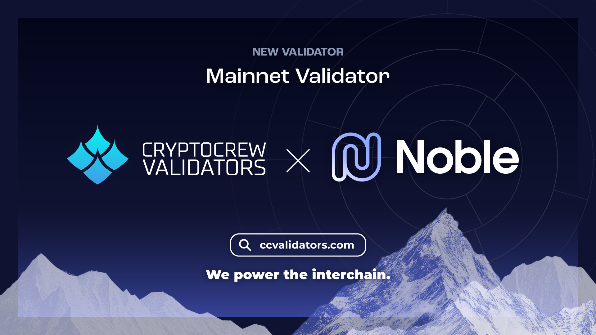CryptoCrew X Noble - New Mainnet Validator